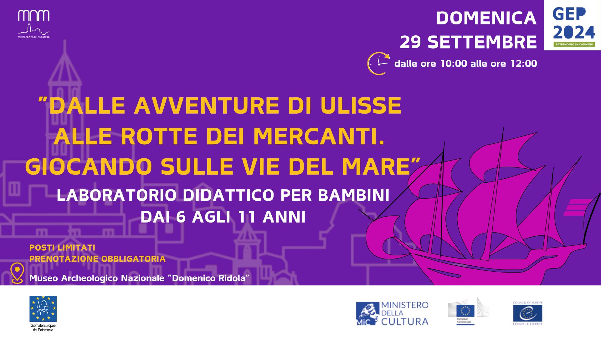 GEP 2024 al Museo Ridola - "Dalle Avventure di Ulisse alle Rotte dei Mercanti"